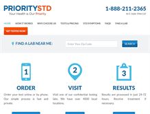 Tablet Screenshot of prioritystdtesting.com